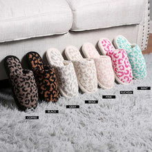Load image into Gallery viewer, Leopard Patterned Soft Home Indoor Floor Slippers
