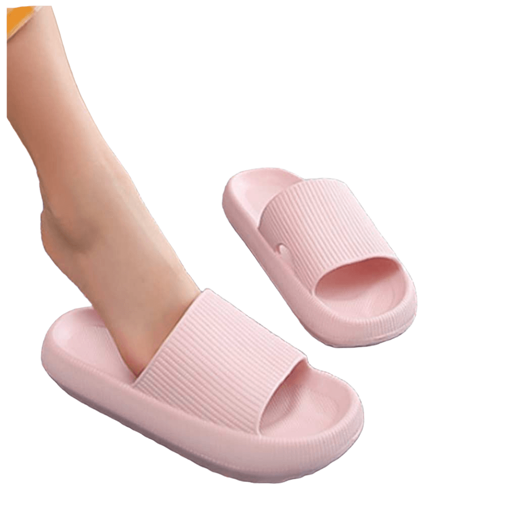 Pink Solid Soft Sole Slippers