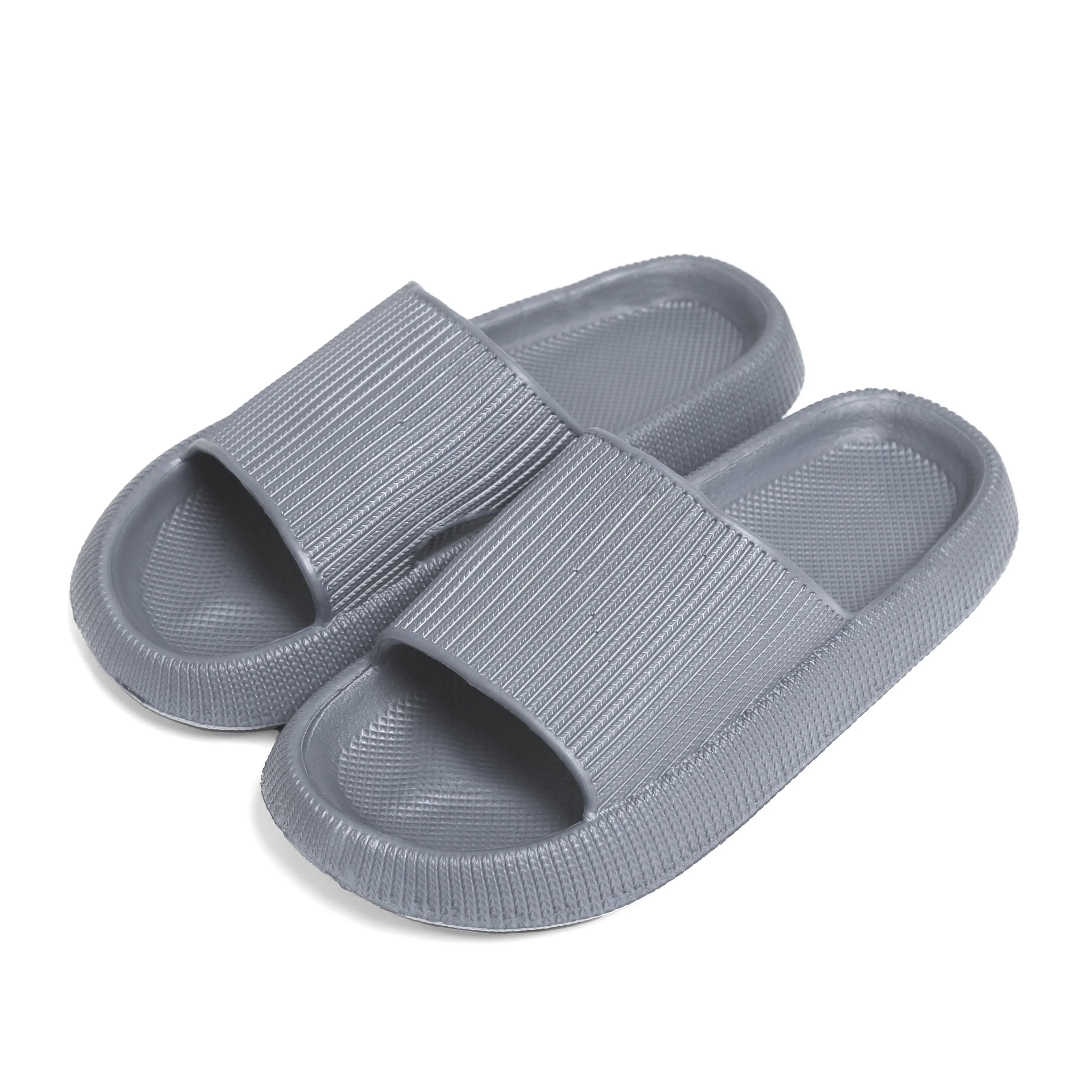 Gray Solid Soft Sole Slippers - Jewelry Store by Erik Rayo