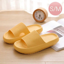 Load image into Gallery viewer, Yellow Solid Soft Sole Slippers
