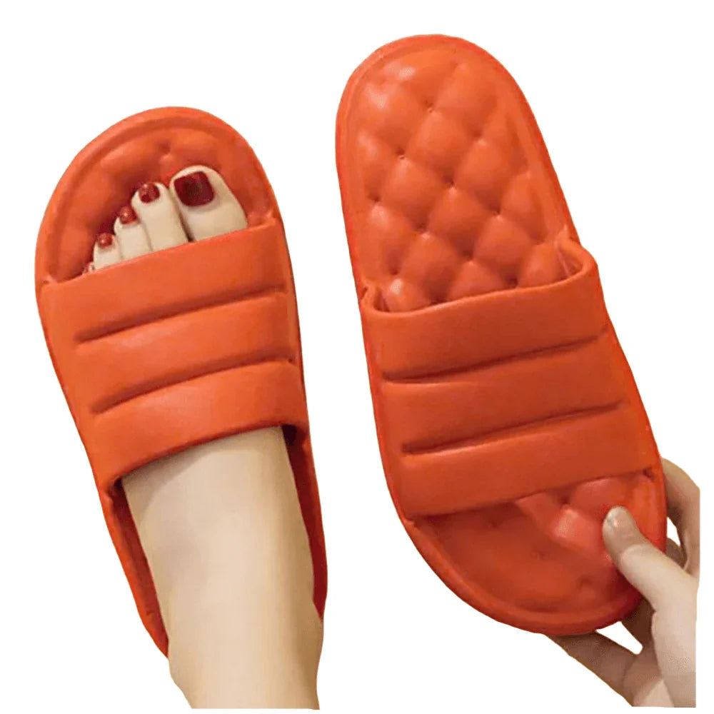 Orange Solid Soft Sole Slippers - Jewelry Store by Erik Rayo