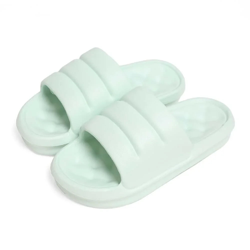 Green Solid Soft Sole Slippers - Jewelry Store by Erik Rayo