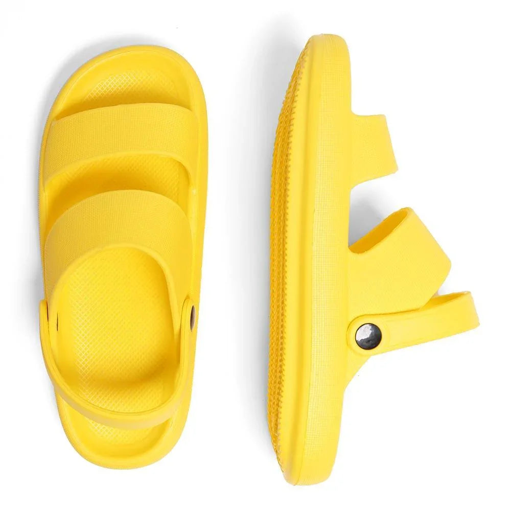 Yellow Solid Soft Sole Sandals / Slippers - Jewelry Store by Erik Rayo