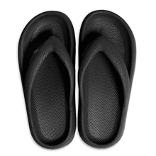 Load image into Gallery viewer, Black Solid Soft Sole Flip Flop Slippers
