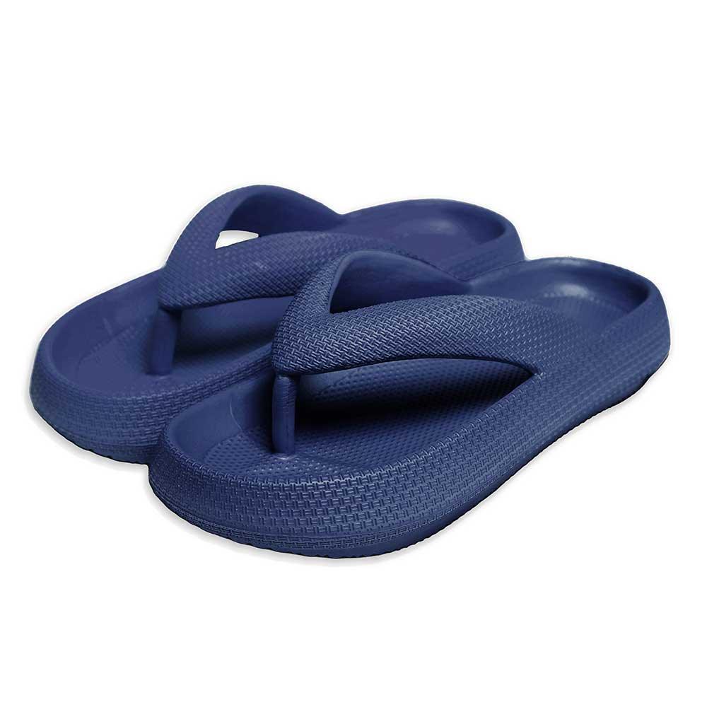 Blue Solid Soft Sole Flip Flop Slippers - Jewelry Store by Erik Rayo