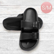 Load image into Gallery viewer, Black Solid Soft Sole Slippers
