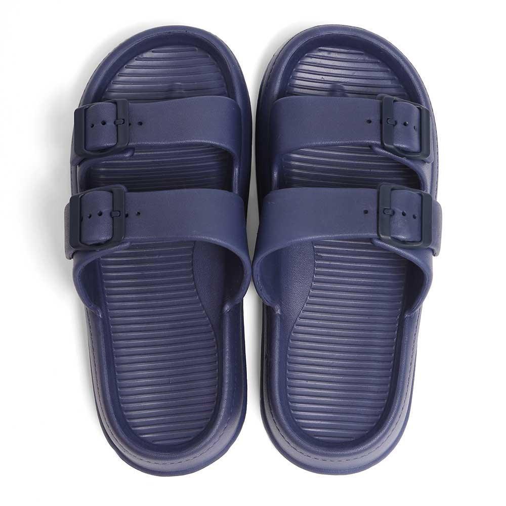 Blue Solid Soft Sole Slippers - Jewelry Store by Erik Rayo