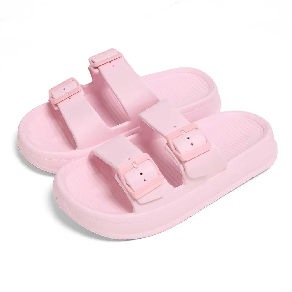 Pink Solid Soft Sole Slippers - Jewelry Store by Erik Rayo