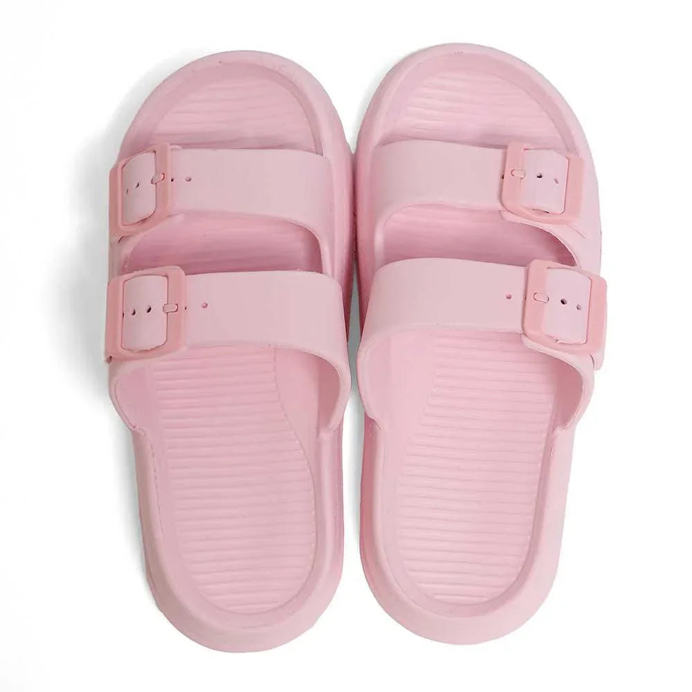 Pink Solid Soft Sole Slippers - Jewelry Store by Erik Rayo