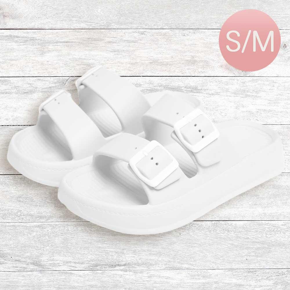 White Solid Soft Sole Slippers - Jewelry Store by Erik Rayo