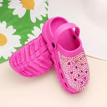 Load image into Gallery viewer, White Bling Solid Rubber Sandals
