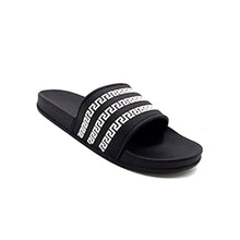 Load image into Gallery viewer, Black Greek Patterned Slide Sandal Slippers
