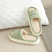 Load image into Gallery viewer, Solid Puffer Soft Home Indoor Floor Slippers
