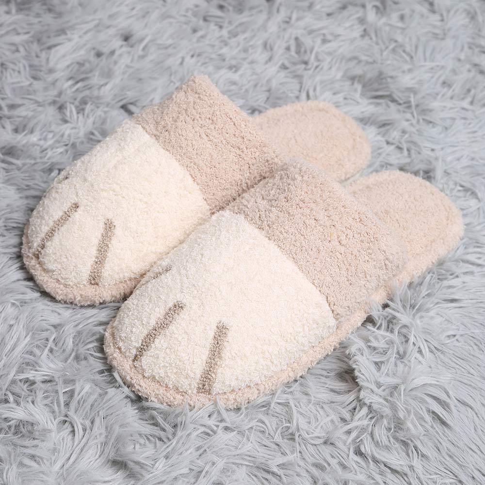Beige Cat Paw Soft Home Indoor Floor Slippers - Jewelry Store by Erik Rayo