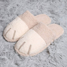 Load image into Gallery viewer, Beige Cat Paw Soft Home Indoor Floor Slippers
