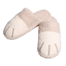 Load image into Gallery viewer, Beige Cat Paw Soft Home Indoor Floor Slippers
