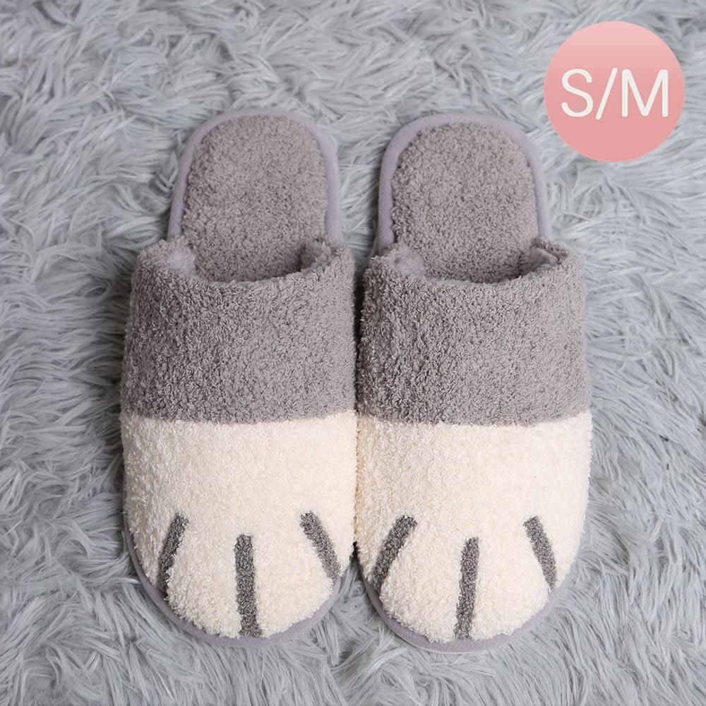 Gray Cat Paw Soft Home Indoor Floor Slippers - Jewelry Store by Erik Rayo