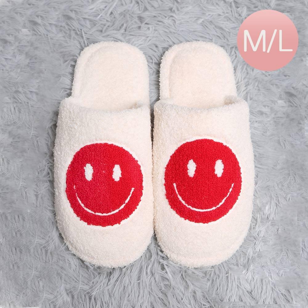 Red Smile Print Soft Home Indoor Floor Slippers - Jewelry Store by Erik Rayo