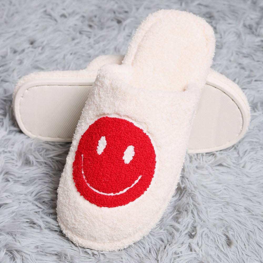 Red Smile Print Soft Home Indoor Floor Slippers - Jewelry Store by Erik Rayo