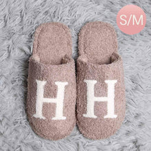 Load image into Gallery viewer, Beige H Print Soft Home Indoor Floor Slippers
