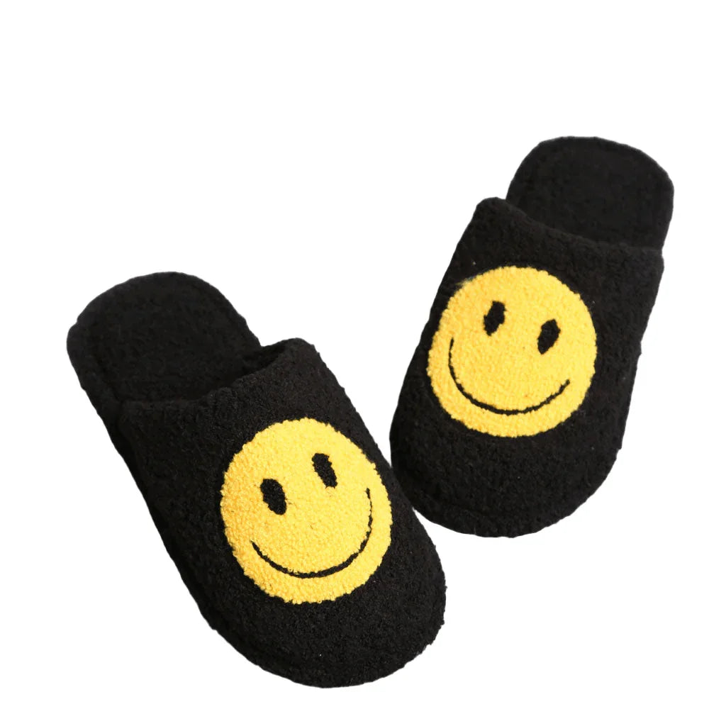 Black Smile Soft Home Indoor Floor Kids Slippers - Jewelry Store by Erik Rayo