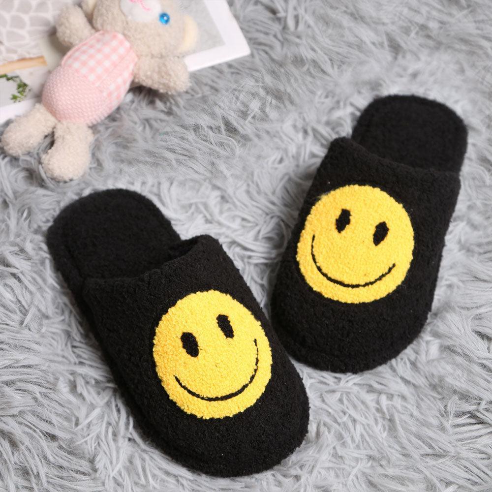Black Smile Soft Home Indoor Floor Kids Slippers - Jewelry Store by Erik Rayo