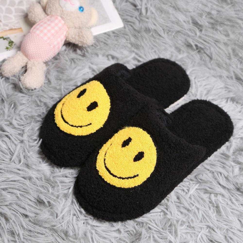 Black Smile Soft Home Indoor Floor Kids Slippers - Jewelry Store by Erik Rayo