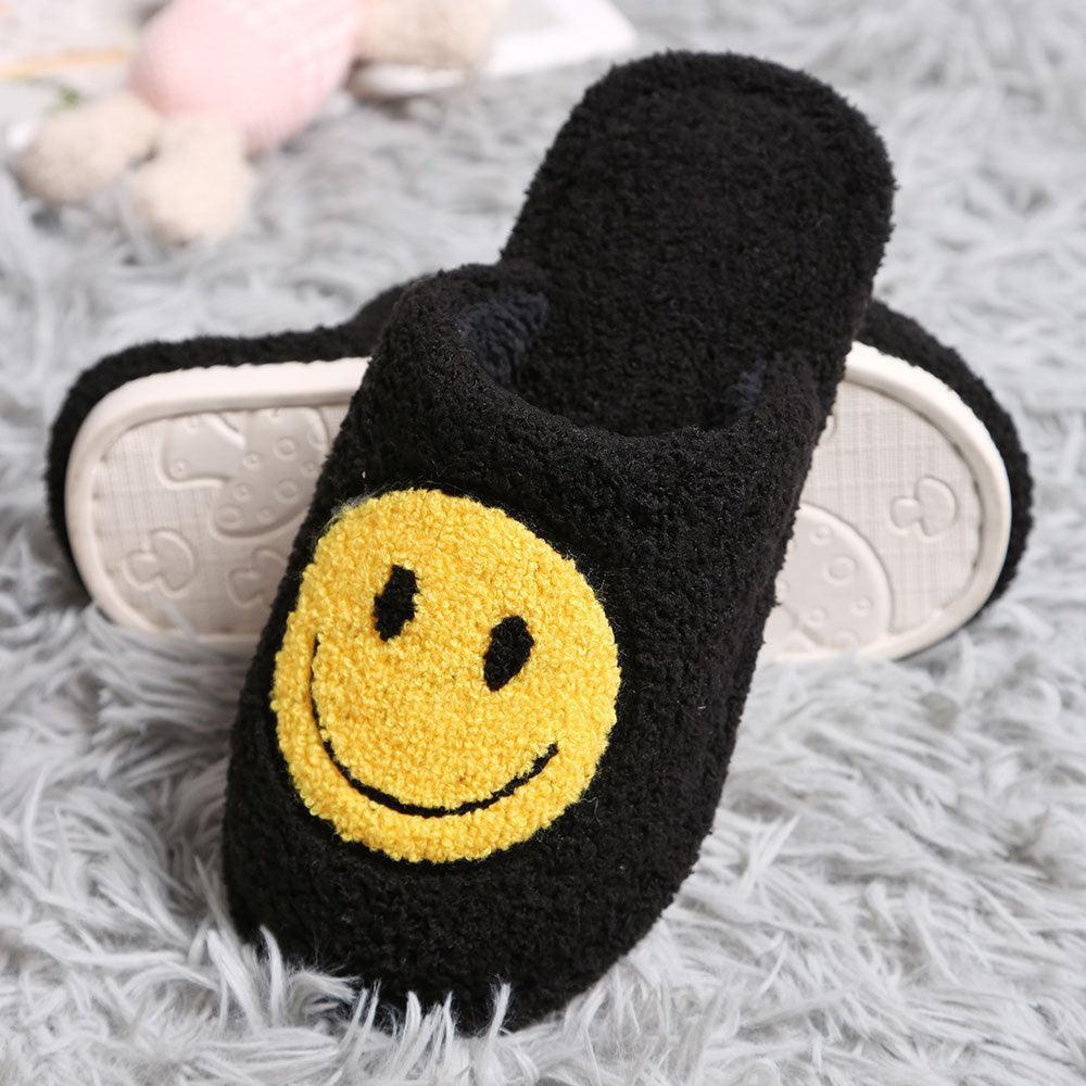 Black Smile Soft Home Indoor Floor Kids Slippers - Jewelry Store by Erik Rayo
