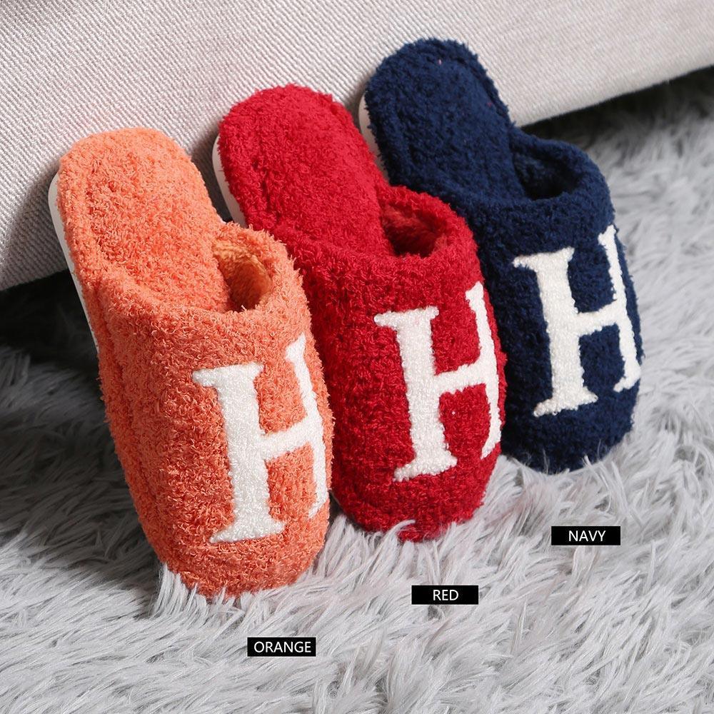 Red H Print Soft Home Indoor Floor Kids Slippers - Jewelry Store by Erik Rayo