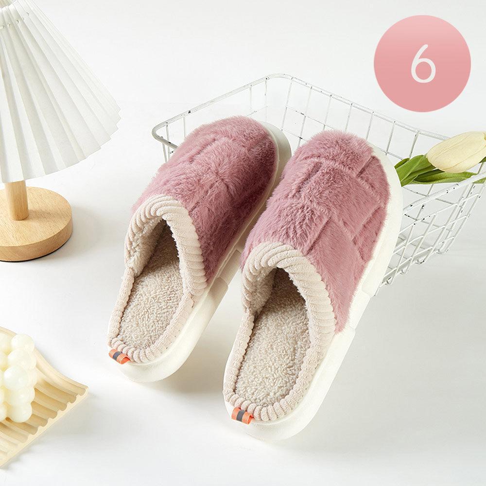 Pink 6Pairs - Woven Style Soft Home Indoor Floor Slippers - Jewelry Store by Erik Rayo