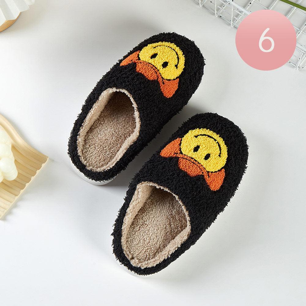 Black 6Pairs - Cowboy Hat Smile Soft Home Indoor Floor Slippers - Jewelry Store by Erik Rayo