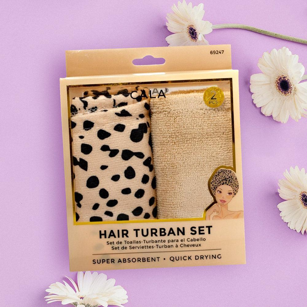 2 Pack Cheetah Patterned Hair Turban Set - Jewelry Store by Erik Rayo