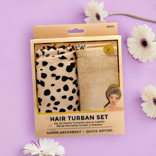 2 Pack Cheetah Patterned Hair Turban Set - Jewelry Store by Erik Rayo