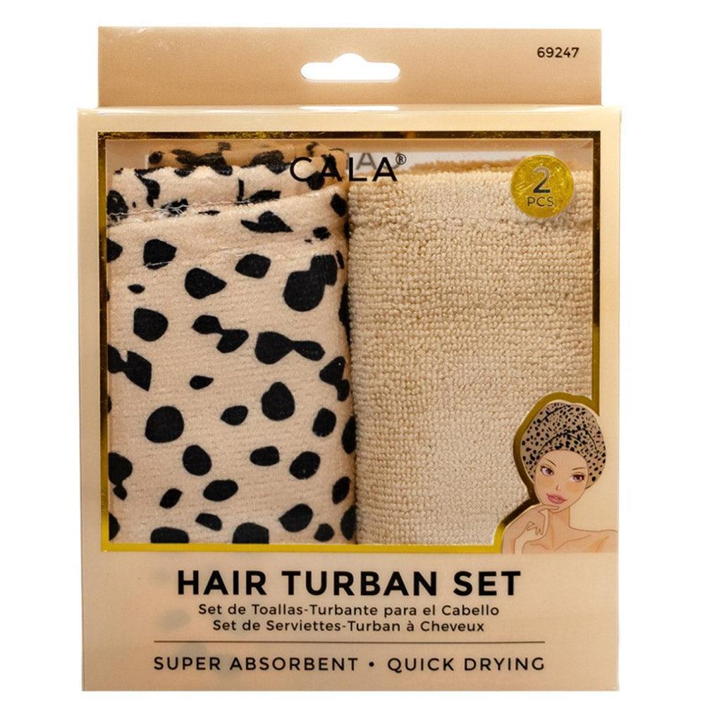 2 Pack Cheetah Patterned Hair Turban Set - Jewelry Store by Erik Rayo