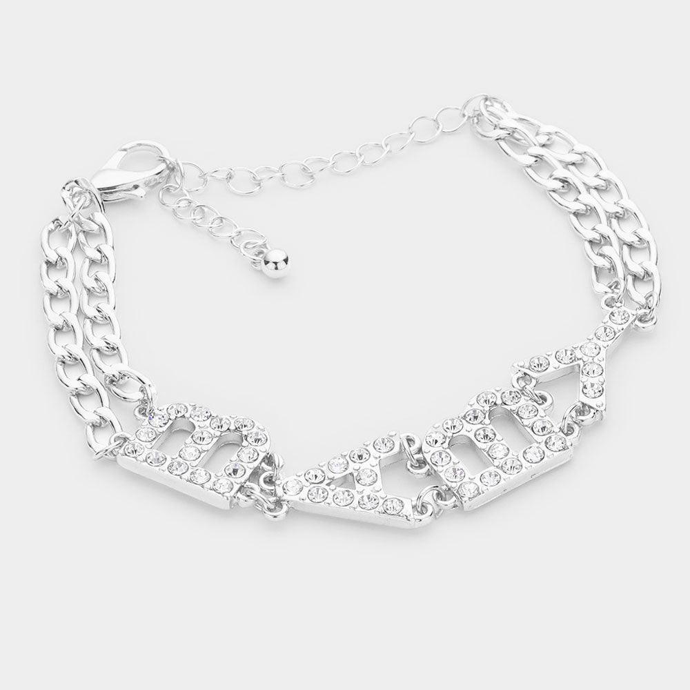 BABY Rhinestone Embellished Message Bracelet - Jewelry Store by Erik Rayo