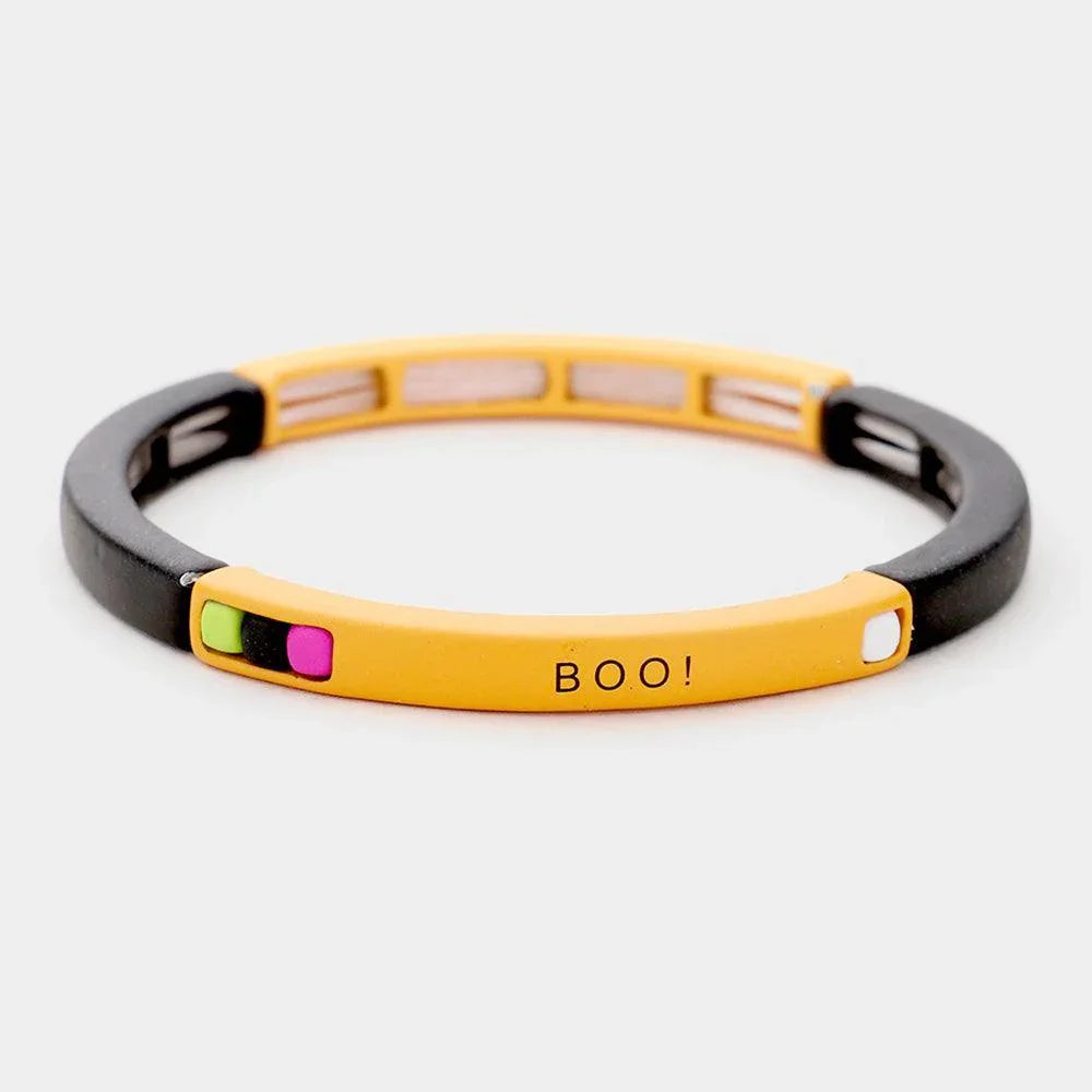 Boo Halloween Stretch Bracelet - Jewelry Store by Erik Rayo