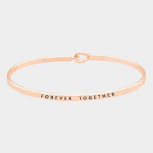 Load image into Gallery viewer, Rose Gold Forever together Thin Metal Hook Bracelet
