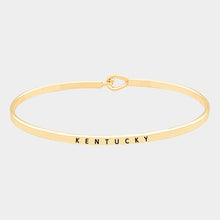 Load image into Gallery viewer, Gold Kentucky thin metal hook bracelet
