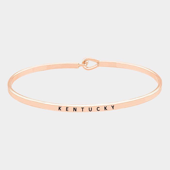 Rose Gold Kentucky thin metal hook bracelet - Jewelry Store by Erik Rayo