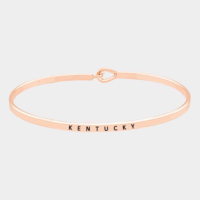 Rose Gold Kentucky thin metal hook bracelet