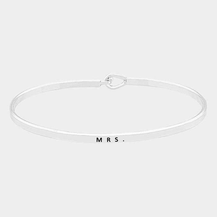 MRS. thin metal hook bracelet