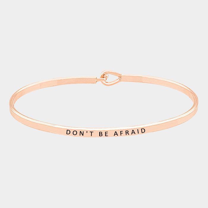 Rose Gold Don't be afraid thin metal hook bracelet - Jewelry Store by Erik Rayo