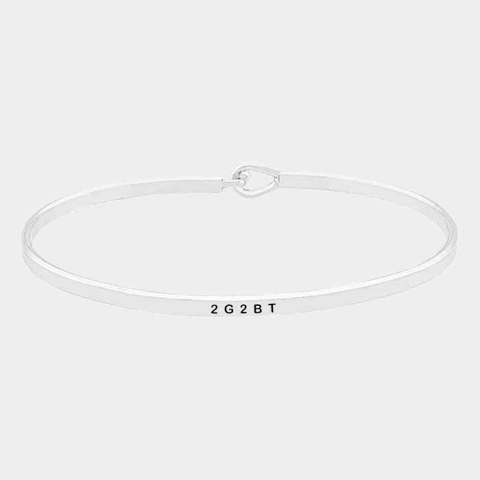 '2G2BT' Brass Thin Metal Hook Bracelet - Jewelry Store by Erik Rayo