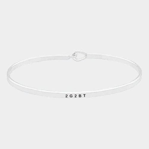 '2G2BT' Brass Thin Metal Hook Bracelet - Jewelry Store by Erik Rayo