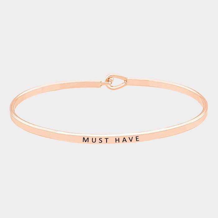 Rose Gold Must have thin metal hook bracelet - Jewelry Store by Erik Rayo