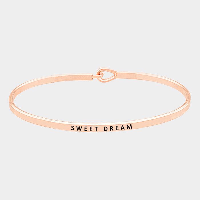 Rose Gold Sweet dream thin metal hook bracelet