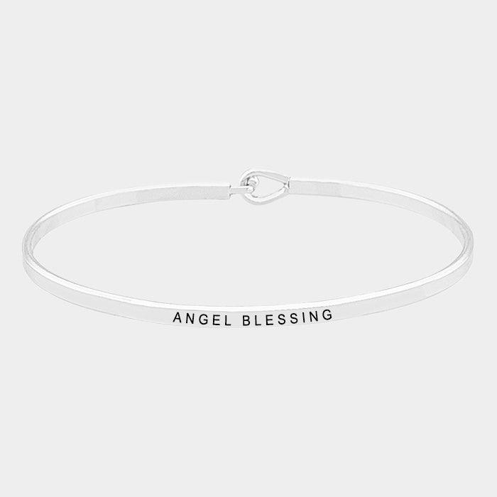 Angel blessing thin metal hook bracelet