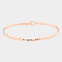 Load image into Gallery viewer, Rose Gold Special day thin metal hook bracelet
