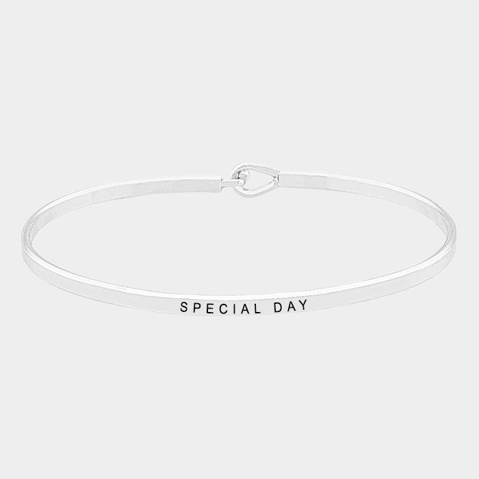 Special day thin metal hook bracelet