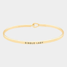 Load image into Gallery viewer, Gold Single lady thin metal hook bracelet
